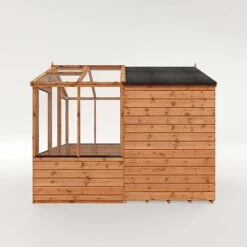 Waltons 8 X 6 Wooden Greenhouse And Garden Shiplap Storage Shed Combi -NAOMI Plant Shop 004 001 00242011