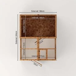 Waltons 8 X 6 Wooden Greenhouse And Garden Shiplap Storage Shed Combi -NAOMI Plant Shop 004 001 0024203