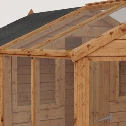 Waltons 8 X 6 Wooden Greenhouse And Garden Shiplap Storage Shed Combi -NAOMI Plant Shop 004 001 0024205