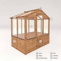 Waltons 6 X 4 Wooden Shiplap Tongue And Groove Greenhouse -NAOMI Plant Shop 004 003 00012010