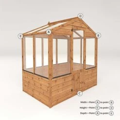 Waltons 6 X 4 Wooden Shiplap Tongue And Groove Greenhouse -NAOMI Plant Shop 004 003 0001205