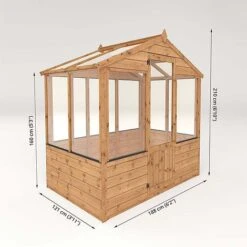 Waltons 6 X 4 Wooden Shiplap Tongue And Groove Greenhouse -NAOMI Plant Shop 004 003 0001208