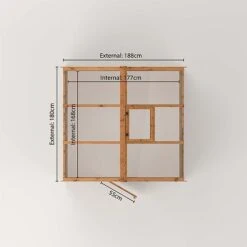 Waltons 6 X 6 Traditional Wooden Shiplap Tongue And Groove Greenhouse -NAOMI Plant Shop 004 003 0002202