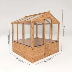Waltons 6 X 6 Traditional Wooden Shiplap Tongue And Groove Greenhouse -NAOMI Plant Shop 004 003 0002208