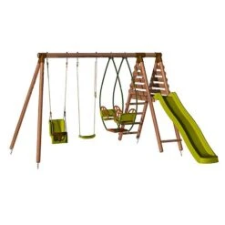 Soulet Colza Wooden Swing Set With Slide -NAOMI Plant Shop 004510 DET 04