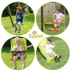 Soulet Colza Wooden Swing Set With Slide -NAOMI Plant Shop 004510 ZOOM Agres