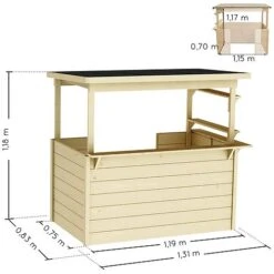 Soulet Playa Childrens Market Stall 4 X 3 -NAOMI Plant Shop 004890 VISUEL DIM PRODUIT