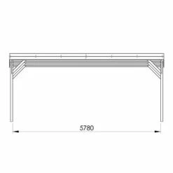 Cerland Jean Double Wooden Carport 6 X 5m -NAOMI Plant Shop 004920 Carport 2 Voitures Jean Forest Style schema2