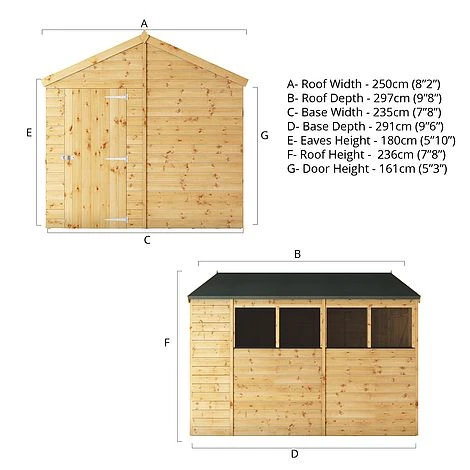 Waltons 10' X 8' Outdoor Tongue & Groove Repositionable Garden Shiplap Storage Shed 10 Waltons 10' X 8' Outdoor Tongue & Groove Repositionable Garden Shiplap Storage Shed - Image 10