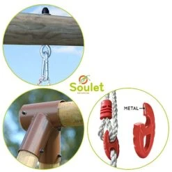 Soulet Alizee Double Wooden Swing Set -NAOMI Plant Shop 215176 ZOOM Technique