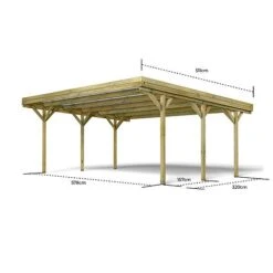Cerland Jean Double Wooden Carport 6 X 5m -NAOMI Plant Shop 4920