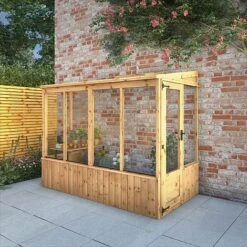 Waltons 8 X 4 Premium Wooden Shiplap Tongue And Groove Lean To Greenhouse