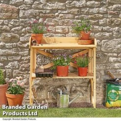 Garden Grow Wooden Two-Tier Potting Bench -NAOMI Plant Shop BENC POTTING T41739