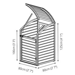 Pressure Treated 3' X 3' Bin Storage Unit -NAOMI Plant Shop ESDXL21PT02420 20Spec20Drawing