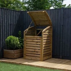 Pressure Treated 3' X 3' Bin Storage Unit -NAOMI Plant Shop ESDXL21PT02420300dpi 5