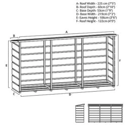 Pressure Treated 8' X 2' Budget Log Store -NAOMI Plant Shop ESDXL21PT046 Budget20Double20Log20Store