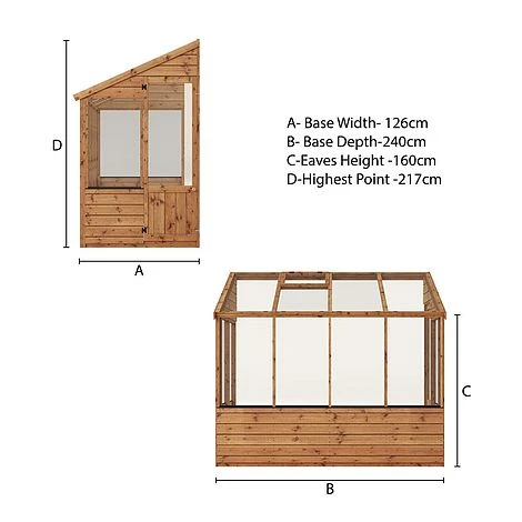 Waltons 8 X 4 Traditional Lean To Wooden Shiplap Tongue And Groove Greenhouse 13 Waltons 8 X 4 Traditional Lean To Wooden Shiplap Tongue And Groove Greenhouse - Image 13