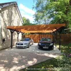 Cerland Jean Double Wooden Carport 6 X 5m -NAOMI Plant Shop IMG 20230608 142804