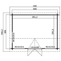Muskham 2 Summerhouse 3m X 4m -NAOMI Plant Shop Muskham20220plan
