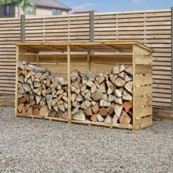 Pressure Treated 8' X 2' Budget Log Store -NAOMI Plant Shop Propped20Right