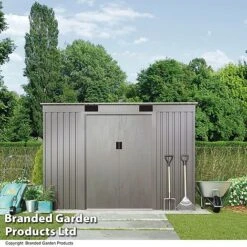 Waltons Pent Metal Shed 6.6 X 3.9ft -NAOMI Plant Shop SHED PENTGREYA B48421