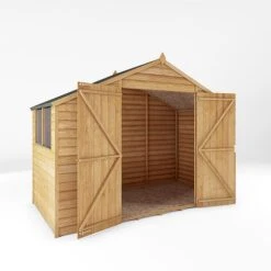 Waltons 5' X 10' Outdoor Wooden Overlap Apex Roof Garden Storage Shed Workshop -NAOMI Plant Shop SI 001 001 0167 5x10 Overlap Apex Workshop MainDO