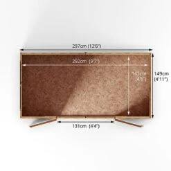 Waltons 5' X 10' Outdoor Wooden Overlap Apex Roof Garden Storage Shed Workshop -NAOMI Plant Shop SI 001 001 0167 Floor Plan