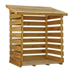 Waltons 3 X 3 Pressure Treated Single Log Storage Shed Unit -NAOMI Plant Shop SI 001 002 0024 Single Log Store 003