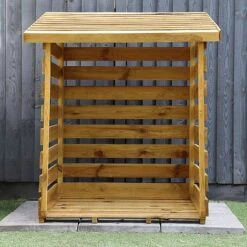 Waltons 3 X 3 Pressure Treated Single Log Storage Shed Unit -NAOMI Plant Shop SI 001 002 0024 Single Log Store 005