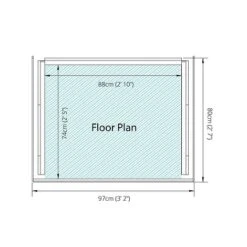 Waltons 3 X 3 Pressure Treated Single Log Storage Shed Unit -NAOMI Plant Shop SI 001 002 0024 Single Log Store 013