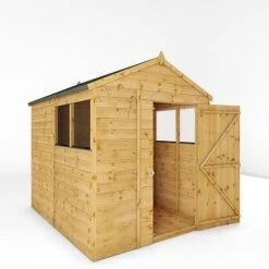 Waltons 8' X 6' Outdoor Tongue & Groove Repositionable Garden Shiplap Storage Shed -NAOMI Plant Shop SI 001 003 0163 8x6 Shiplap Apex Single Door Detail004