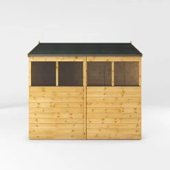 Waltons 8' X 6' Outdoor Tongue & Groove Repositionable Garden Shiplap Storage Shed -NAOMI Plant Shop SI 001 003 0163 8x6 Shiplap Apex Single Door Left