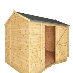 Waltons 10' X 6' Outdoor Repositionable Windowless Garden Shiplap Tongue & Groove Garden Storage Shed -NAOMI Plant Shop SI 001 003 0165 10x6 Dip Treated Shiplap Reverse Apex Detail001