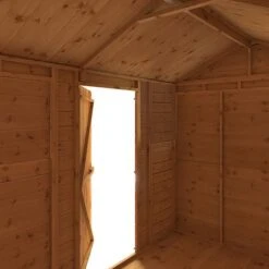 Waltons 10' X 6' Outdoor Repositionable Windowless Garden Shiplap Tongue & Groove Garden Storage Shed -NAOMI Plant Shop SI 001 003 0165 10x6 Dip Treated Shiplap Reverse Apex Detail002