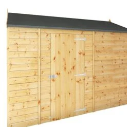 Waltons 10' X 6' Outdoor Repositionable Windowless Garden Shiplap Tongue & Groove Garden Storage Shed -NAOMI Plant Shop SI 001 003 0165 10x6 Dip Treated Shiplap Reverse Apex Detail003