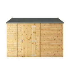 Waltons 10' X 6' Outdoor Repositionable Windowless Garden Shiplap Tongue & Groove Garden Storage Shed -NAOMI Plant Shop SI 001 003 0165 10x6 Dip Treated Shiplap Reverse Apex Front