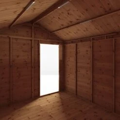 Waltons 10' X 8' Outdoor Tongue & Groove Repositionable Garden Windowless Shiplap Storage Shed -NAOMI Plant Shop SI 001 003 0167 10x8 Dip Treated Shiplap Apex Detail002