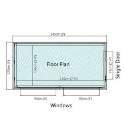Waltons 8 X 4 Premium Shiplap Tongue And Groove Pent Roof Garden Storage Shed -NAOMI Plant Shop SI 001 004 0028208x420Pent20Shed20Unit20620300dpi4
