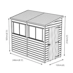 Waltons 8 X 4 Premium Shiplap Tongue And Groove Pent Roof Garden Storage Shed -NAOMI Plant Shop SI 001 004 0028208x420Pent20Shed20Unit20720300dpi4