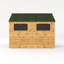 Waltons 10' X 10' Premium Shiplap Apex Roof Garden Workshop Shed -NAOMI Plant Shop SI 001 004 0095 10x10 Shiplap TG Workshop Studio Left20Studio