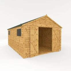 Waltons 16' X 10' Outdoor Premium Shiplap Tongue & Groove Apex Roof Garden Storage Workshop Shed -NAOMI Plant Shop SI 001 004 0099 16x10 Shiplap TG Workshop Studio DO