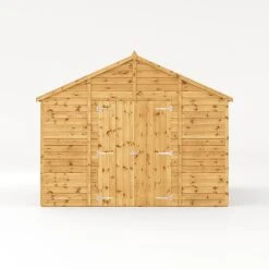 Waltons 16' X 10' Outdoor Premium Shiplap Tongue & Groove Apex Roof Garden Storage Workshop Shed -NAOMI Plant Shop SI 001 004 0099 16x10 Shiplap TG Workshop Studio Front