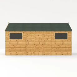 Waltons 16' X 10' Outdoor Premium Shiplap Tongue & Groove Apex Roof Garden Storage Workshop Shed -NAOMI Plant Shop SI 001 004 0099 16x10 Shiplap TG Workshop Studio Left