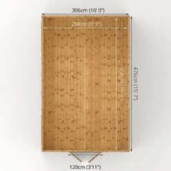 Waltons 16' X 10' Outdoor Premium Shiplap Tongue & Groove Apex Roof Garden Storage Workshop Shed -NAOMI Plant Shop SI 001 004 0099 Apex Variant Floor20Plan