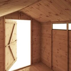 Waltons 8' X 6' Outdoor Shiplap Tongue & Groove Apex Roof Garden Security Storage Shed -NAOMI Plant Shop SI 001 004 0117 8x6 Security Shed Detail004