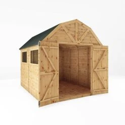 Waltons 10' X 8' Premium Shiplap Tongue And Groove Dutch Barn Garden Workshop Storage Shed -NAOMI Plant Shop SI 001 004 0120 10x8 DT Premium Shiplap Dutch Barn DD MainDO