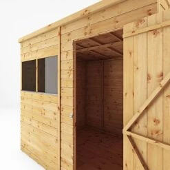 Waltons 8' X 6' Outdoor Tongue & Groove Pent Roof Modular Repositionable Shiplap Garden Storage Shed -NAOMI Plant Shop SI 001 004 0125 8x6 Shiplap Pent Detail001