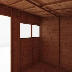 Waltons 8' X 6' Outdoor Tongue & Groove Pent Roof Modular Repositionable Shiplap Garden Storage Shed -NAOMI Plant Shop SI 001 004 0125 8x6 Shiplap Pent Detail002