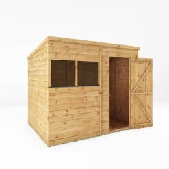 Waltons 8' X 6' Outdoor Tongue & Groove Pent Roof Modular Repositionable Shiplap Garden Storage Shed -NAOMI Plant Shop SI 001 004 0125 8x6 Shiplap Pent MainDO