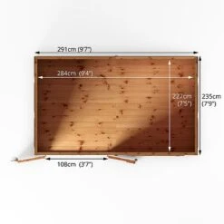 Waltons 10' X 8' Premium Shiplap Pent Roof Garden Shed -NAOMI Plant Shop SI 001 004 0131 Floorplan